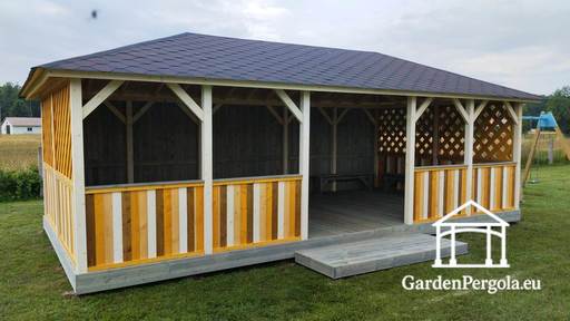 Gloriette de jardin pour enfants 4x8m - garden gazebo pergola