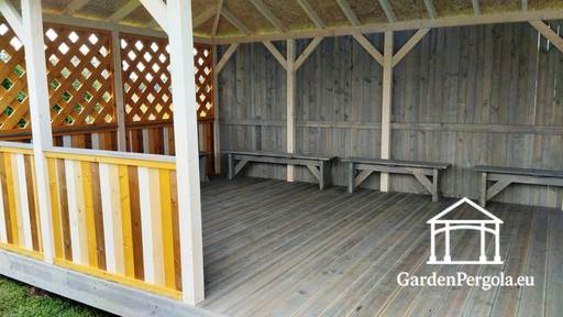 Gloriette de jardin pour enfants 4x8m