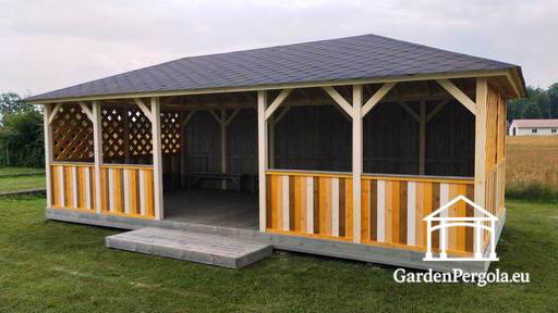 Gloriette de jardin pour enfants 4x8m