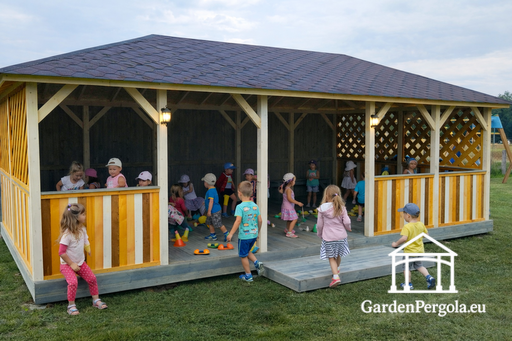 Gloriette de jardin pour enfants 4x8m