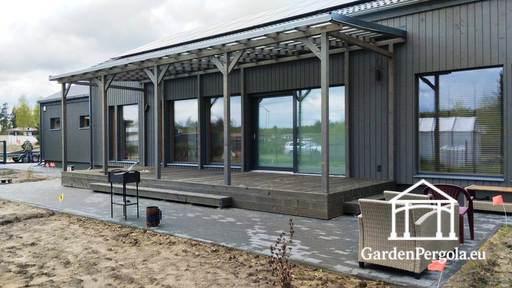 Auvent attaché à la maison 3x10m en polycarbonate