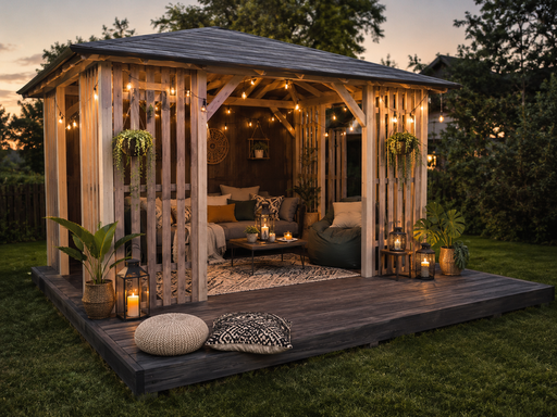 Gazebo en bois 3x4 m