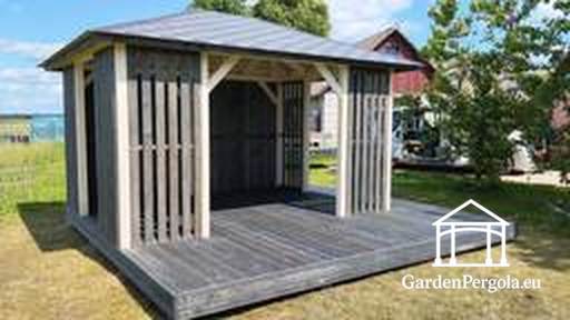 Gazebo en bois 3x4 m - garden gazebo pergola