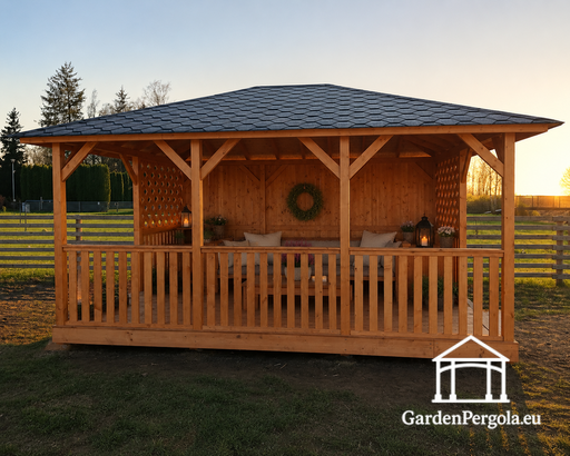 Gazebo de jardin en bois 3x4 m - garden gazebo pergola