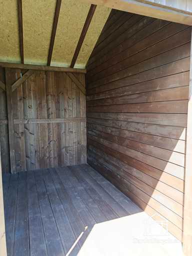 Abri de Jardin en Bois Sur Mesure 3x5,5 m — Abri de Rangement Spacieux avec Portes Doubles Larges