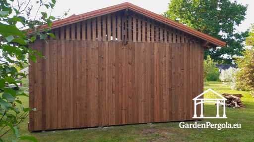 Gazebo de Jardin en Bois Marron 4x6 m