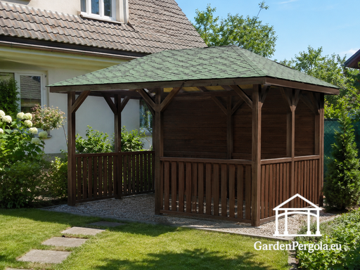 3 × 4 m Kiosque en Bois à Monter Soi-même Sans Plancher – De Quoi Avez-vous Besoin ?