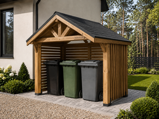 Abri à Poubelles en Bois 2x3 m – Un Choix Élégant et Pratique pour Votre Maison