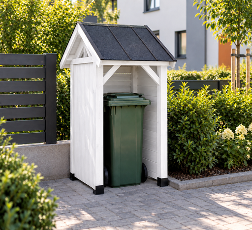 Abri à poubelles en bois 1,3 × 1,3 m
