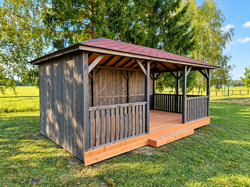 Tonnelle de jardin en bois 3x6 m