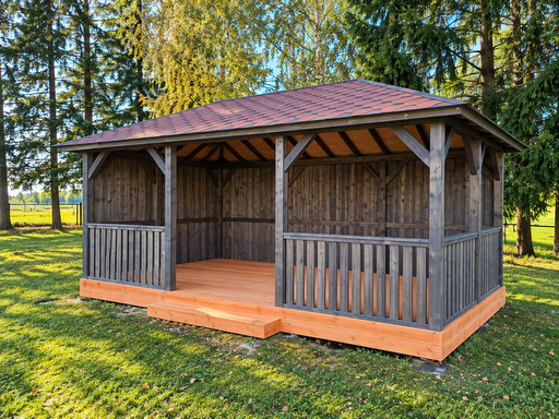 Tonnelle de jardin en bois 3x6 m
