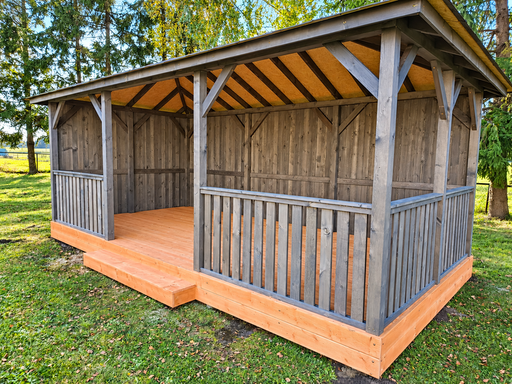 Tonnelle de jardin en bois 3x6 m