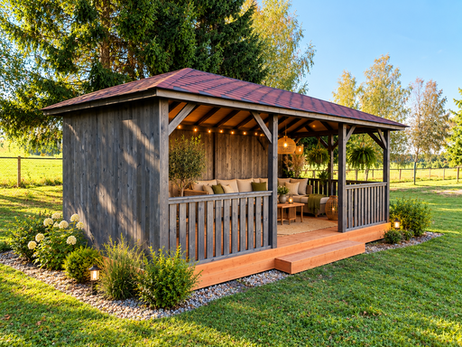 Tonnelle de jardin en bois 3x6 m